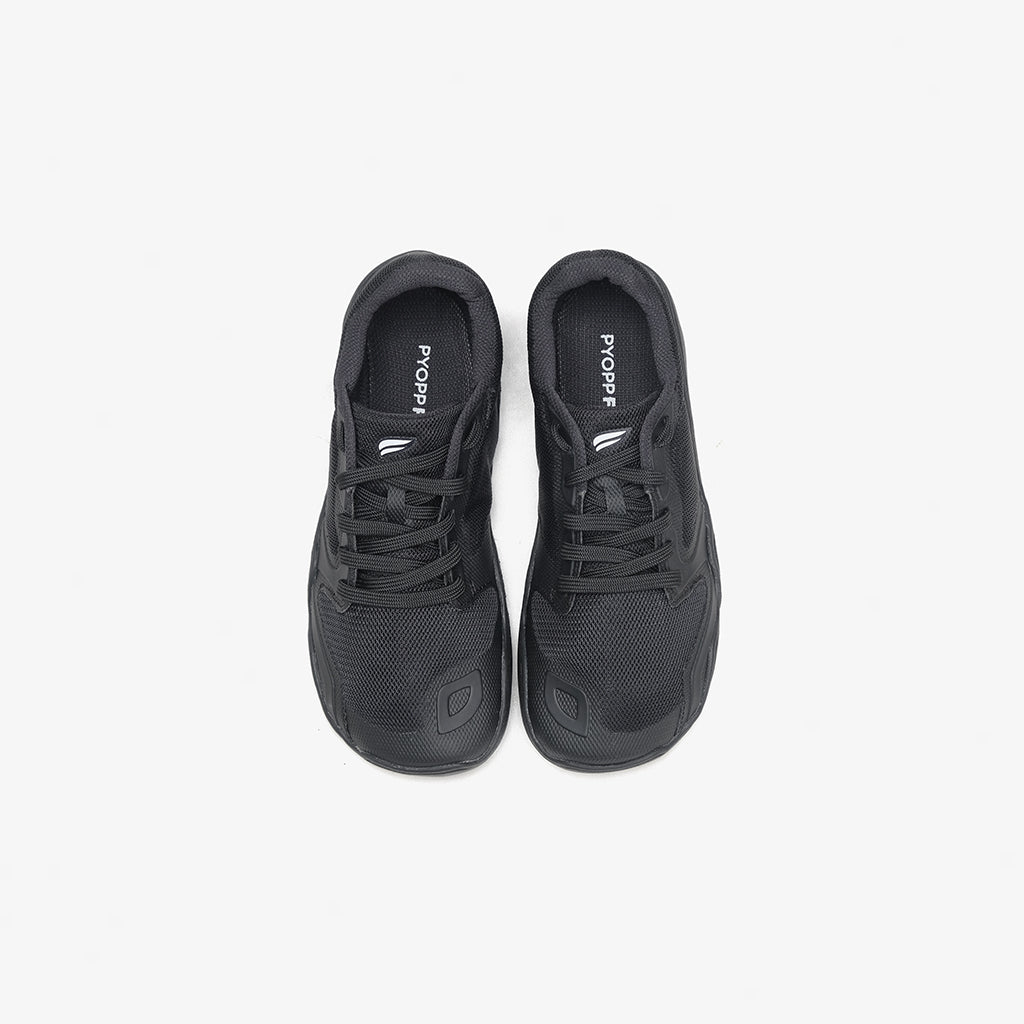 Pyopp Fledge - Day 02 Barefoot Sneaker - Black on Black