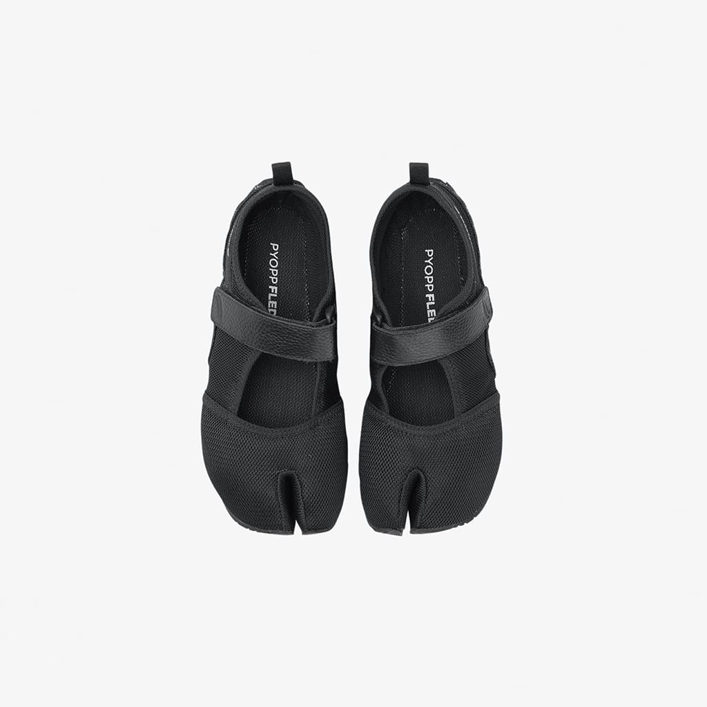 Pyopp Fledge - Tabi-ku Barefoot Tabi Shoes - Black on Black